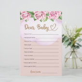 テディベア女の子の赤ちゃんシャワー親愛ベビーの願い (スタンド正面)