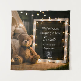 テディベア妊娠の発表と居心地の良い夜 タペストリー