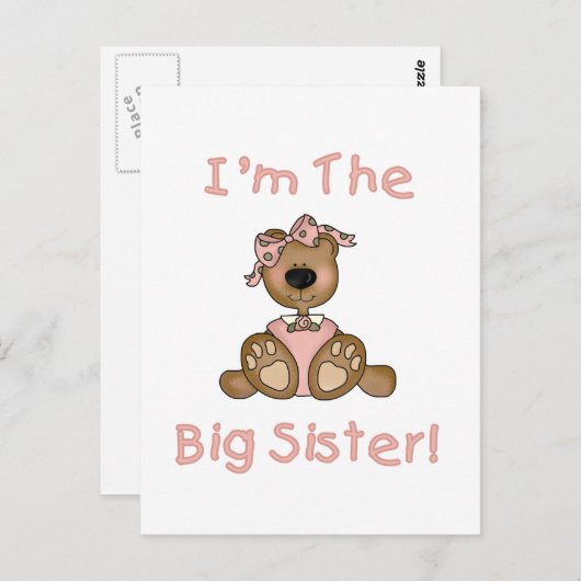 テディベア姉Tシャツとギフト ポストカード (正面/裏面)