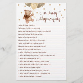 テディベア子供部屋韻クイズゲーム