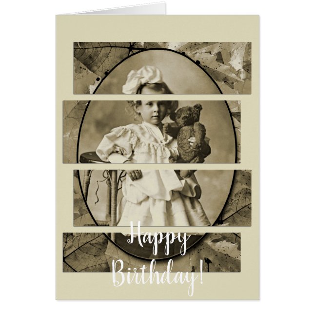 テディベア小さな女の子1900年代の可愛らしい人形 (正面)