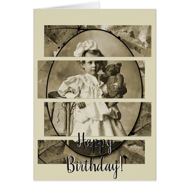 テディベア小さな女の子1900年代の可愛らしい人形 (正面)