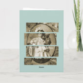 テディベア小さな女の子1900年代の可愛らしい人形 カード (裏面)