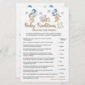 テディベア少年の赤ちゃんシャワーベビー伝統 (正面/裏面)