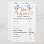 テディベア少年の赤ちゃんシャワー世界中 (正面/裏面)