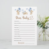 テディベア少年の赤ちゃんシャワー親愛ベビーの願い (スタンド正面)