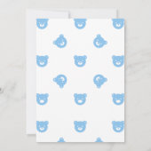 テディベア少年ベビーシャワー サンキューカード (裏面)