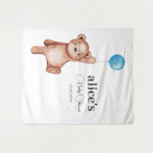 テディベア少年ベビーシャワー タペストリー (正面(横))