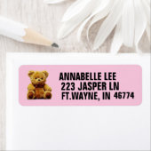 テディベア差出人住所ラベル ラベル (インサイチュ)