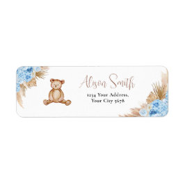 テディベア差出人住所ラベル ラベル