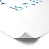 テディベア心待ちウェルカムベビーシャワー ポスター (角)