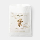 テディベア心待ちエアバルーン赤ちゃんシャワー フェイバーバッグ (正面)