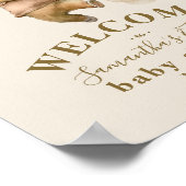 テディベア心待ちエアバルーン赤ちゃんシャワー ポスター (角)