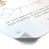 テディベア性別おむつラッフルを明らかにする ポスター (角)