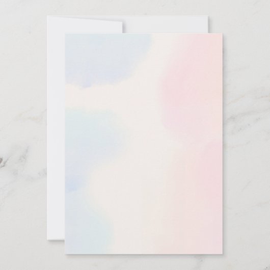 テディベア性別が赤ちゃんシャワーを明らかにする 招待状 (裏面)