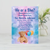 テディベア性別発表パーティー 招待状 (スタンド正面)