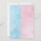 テディベア性別発表招待状 招待状 (裏面)