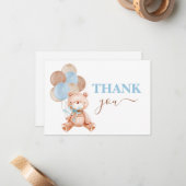テディベア感謝していユー ノートカード (正面/裏面インサイチュ)