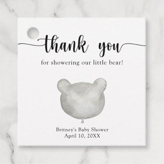 テディベア感謝していー フェイバータグ (正面)