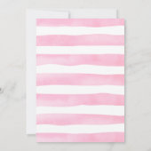 テディベア我々は心から女の子を待つことができる最初の誕生日 招待状 (裏面)