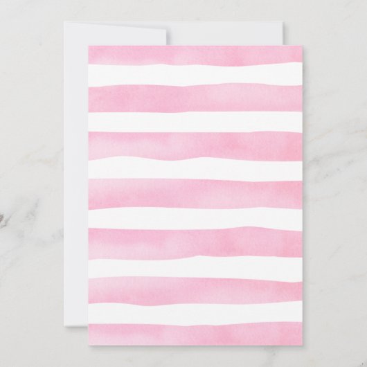 テディベア我々は心から女の子を待つことができる最初の誕生日 招待状 (裏面)