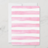 テディベア我々は心待ちできる女の子の赤ちゃんシャワー 招待状 (裏面)