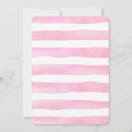 テディベア我々は心待ちできる女の子の赤ちゃんシャワー 招待状 (裏面)