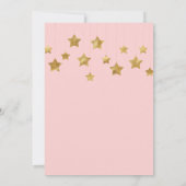 テディベア我々は心待ちできる女の子の赤ちゃんシャワー 招待状 (裏面)