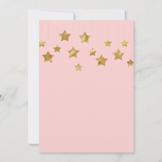 テディベア我々は心待ちできる女の子の赤ちゃんシャワー 招待状 (裏面)