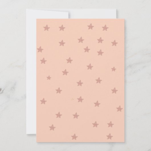 テディベア我々は心待ちできる女の子ベビーシャワーinv 招待状 (裏面)