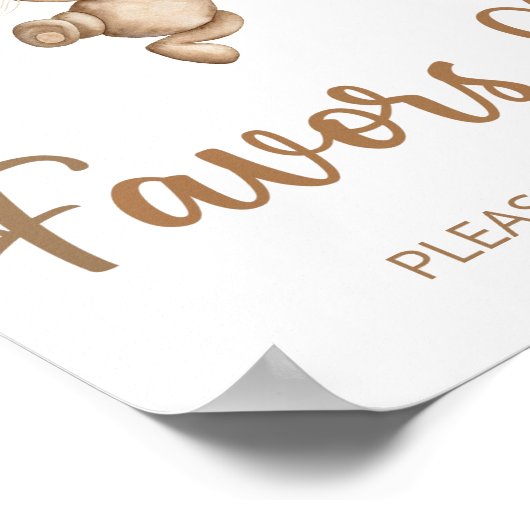 テディベア我々は真摯に待つことができるベビーの好意 ポスター (角)