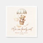 テディベア我々は赤ちゃんシャワーを心底待ちできる スタンダードカクテルナプキン (正面)