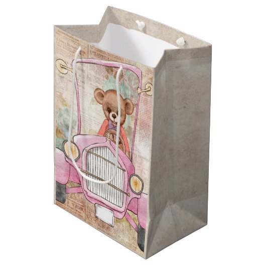 テディベア抱き枕 ミディアムペーパーバッグ (正面アングル)