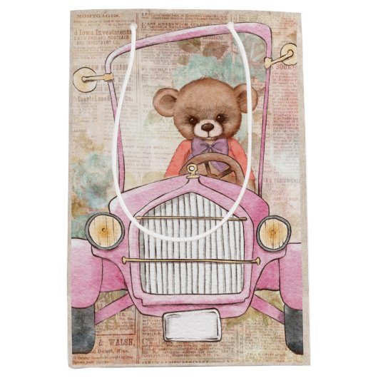 テディベア抱き枕 ミディアムペーパーバッグ (正面)