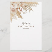 テディベア推測誰が赤ちゃんシャワーのゲーム (裏面)