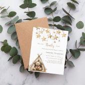 テディベア星テントボホベイビーシャワー招待