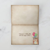 テディベア暖炉の誕生日 カード (内部)