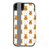 テディベア柄 INCIPIO iPhoneウォレットケース (フォリオ裏面)