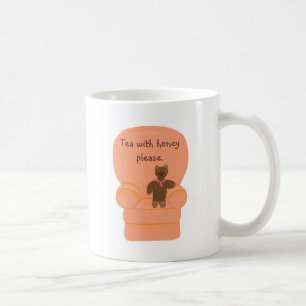 テディベア椅子、蜂蜜のお茶お願い、マグカップ コーヒーマグカップ