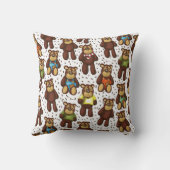 テディベア模様 クッション (裏面)