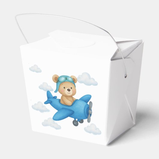 テディベア機内ベビーシャワーお願いボックス フェイバーボックス (裏面サイド)