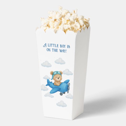 テディベア機内ベビーシャワーお願いボックス フェイバーボックス (はじけた状態)
