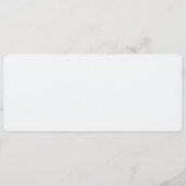 テディベア機搭乗券ボーイベビーシャワー 招待状 (裏面)