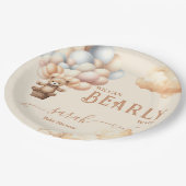 テディベア気球が待ち遠し男女兼用い ペーパープレート (アングル)