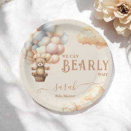 テディベア気球が待ち遠し男女兼用い ペーパープレート