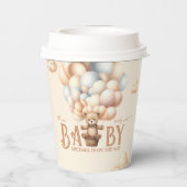 テディベア気球が待ち遠し男女兼用い 紙コップ (裏面)