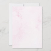 テディベア水彩ピンクガール赤ちゃんシャワー 招待状 (裏面)