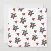 テディベア水彩画の友達 バレンタインデー シーズンカード (裏面)