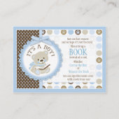 テディベア水玉模様がブックカードを持参 エンクロージャーカード (正面)