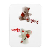 テディベア汚れたクリーンなフレキシブル磁石 マグネット (縦)